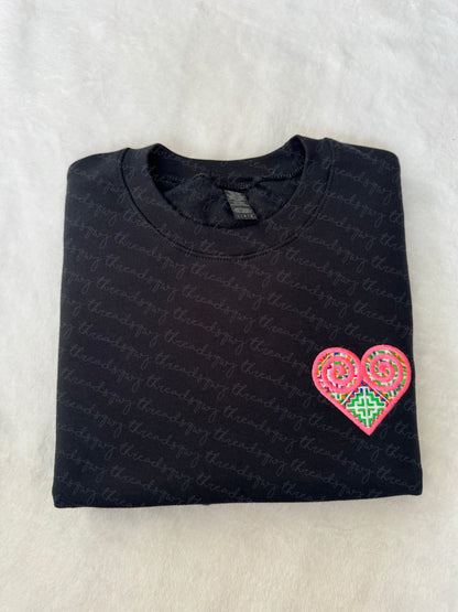 Machine Embroidery Qwj Heart CUSTOMIZATION Crewneck/Hoodie (PRE-ORDER)