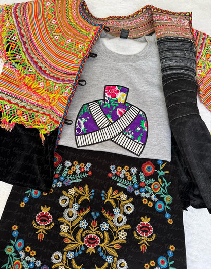Phuam Txoom Suab Hmong Hat CUSTOMIZATION Crewneck (PRE-ORDER)